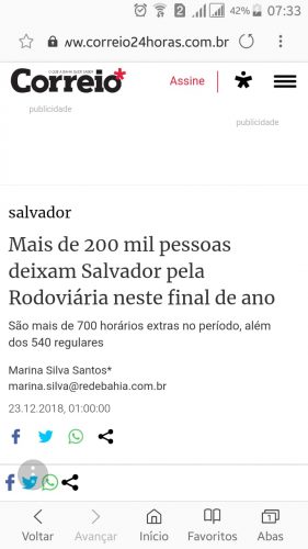Print da matéria com um nome inventado para mim